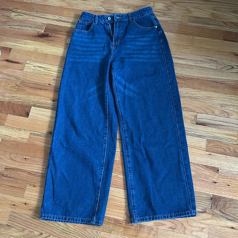 Denim Wide-Leg Jeans